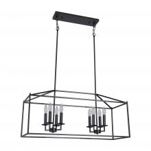  LIT6951BK+MC - Casa Loma 36" Linear 8Lt Blk - Lit Up Lighting