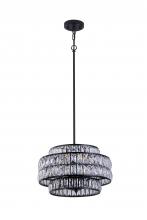  LIT7432BK-CRY - Skylon 4Lt Pendant 16"D Blk w/Crystals