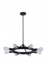  LIT7533BK+MC - Atomium Round Pendant 30"D Black w/Multi-Coloured Covers