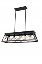  LIT3950 BK+MC - Dawson 5Lt Linear Blk - Lit Up Lighting