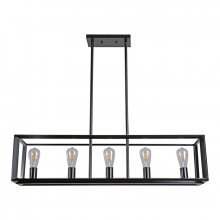  LIT4251BK+MC - Brantwod  5 Light Linear Pendant 40"L