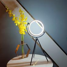  TL2116BK - Circle Table Lamp, Aluminum + PMMA, Size: 45 cm, Color: 3500K Light body color: Black