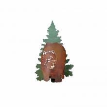  A10726-04 - Bear in the Woods Sconce - Pine Tree Green-Rust Patina base Finish