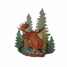  A10728-04 - Alaskan Moose Sconce - Pine Tree Green-Rust Patina base Finish