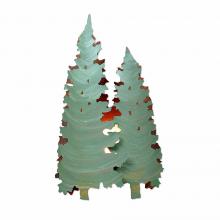  A10842-04 - Twin Pine Sconce - Pine Tree Green-Rust Patina base Finish