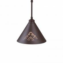  A24141ST-27 - Canyon Pendant Small - Mountain - Rustic Brown Finish - Adjustable Stem