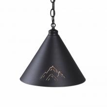  A24241CH-97 - Canyon Pendant Medium - Mountain - Black Iron Finish - Chain