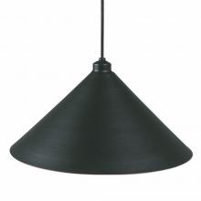  A24301BC-97 - Canyon Pendant Large - Rustic Plain - Black Iron Finish - Black Cord