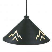  A24302BC-97 - Canyon Pendant Large - Deception Pass - Black Iron Finish - Black Cord