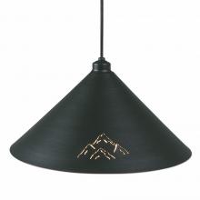  A24341BC-97 - Canyon Pendant Large - Mountain - Black Iron Finish - Black Cord