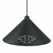  A24384BC-97 - Canyon Pendant Large - Pueblo - Black Iron Finish - Black Cord