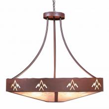  A42602AL-HR-02 - Ridgemont Chandelier Extra Large - Shade Bottom - Deception Pass - Almond Mica Shade