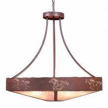  A42659AL-HR-02 - Ridgemont Chandelier Extra Large - Shade Bottom - Horse Cutout - Almond Mica Shade