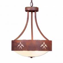  A44402-02 - Ridgemont Foyer Chandelier Medium - Deception Pass - Frosted Glass Bowl - Rust Patina Finish