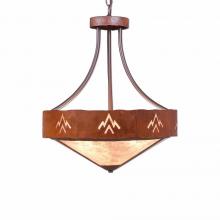  A44602AL-HR-02 - Ridgemont Foyer Chandelier Large Short - Shade Bottom - Deception Pass - Almond Mica Shade