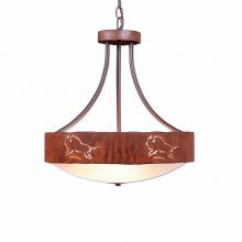  A44639FC-HR-02 - Ridgemont Foyer Chandelier Large Short - Bowl Bottom - Bison - Frosted Glass Bowl