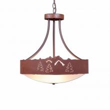  A44645FC-HR-02 - Ridgemont Foyer Chandelier Large Short - Bowl Bottom - Mountain-Pine Tree Cutouts