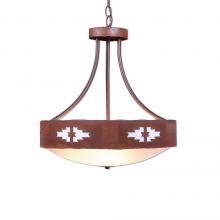  A44684FC-HR-02 - Ridgemont Foyer Chandelier Large Short - Bowl Bottom - Pueblo - Frosted Glass Bowl