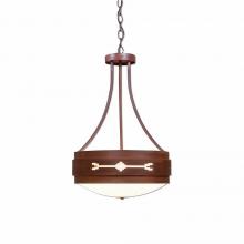  A44985FC-02 - Northridge Foyer Chandelier Large - Del Rio - Frosted Glass Bowl - Rust Patina Finish