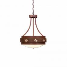  A45002FC-02 - Northridge Foyer Chandelier Small - Deception Pass - Frosted Glass Bowl - Rust Patina Finish