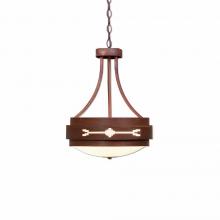  A45085FC-02 - Northridge Foyer Chandelier Small - Del Rio - Frosted Glass Bowl - Rust Patina Finish