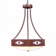  A45184FC-HR-02 - Ridgemont Foyer Chandelier Large Tall - Bowl Bottom - Pueblo - Frosted Glass Bowl