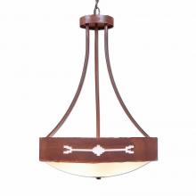  A45185FC-HR-02 - Ridgemont Foyer Chandelier Large Tall - Bowl Bottom - Del Rio - Frosted Glass Bowl