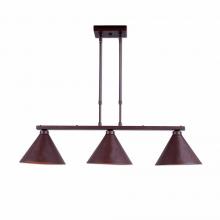  A45201-27 - Canyon Island Billiard Light Small - Rustic Plain - Rustic Brown Finish