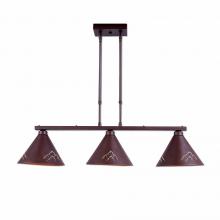  A45241-27 - Canyon Island Billiard Light Small - Mountain - Rustic Brown Finish