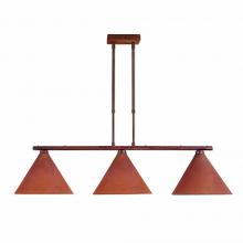  A45301-02 - Canyon Island Billiard Light Large - Rustic Plain - Rust Patina Finish