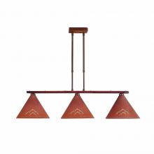  A45341-02 - Canyon Island Billiard Light Large - Mountain - Rust Patina Finish