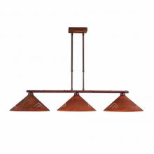  A45541-02 - Canyon Island Billiard Light Shallow - Mountain - Rust Patina Finish