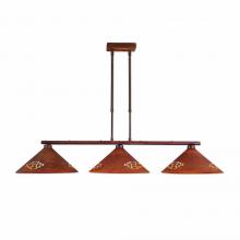  A45584-02 - Canyon Island Billiard Light Shallow - Pueblo - Rust Patina Finish