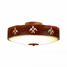  A47202FC-02 - Ridgewood Close-to-Ceiling Large - Deception Pass - Frosted Glass Bowl - Rust Patina Finish