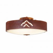  A47241FC-02 - Ridgewood Close-to-Ceiling Large - Mountain - Frosted Glass Bowl - Rust Patina Finish