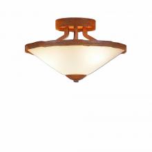 Avalanche Ranch Lighting A47401FC-02 - Wisley Close-to-Ceiling - Plain - Frosted Glass Bowl - Rust Patina Finish