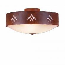  A47702FC-02 - Ridgemont Close-to-Ceiling Large - Deception Pass - Frosted Glass Bowl - Rust Patina Finish