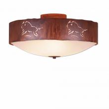  A47739FC-02 - Ridgemont Close-to-Ceiling Large - Bison - Frosted Glass Bowl - Rust Patina Finish