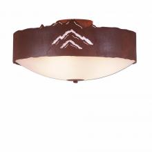  A47741FC-02 - Ridgemont Close-to-Ceiling Large - Mountain - Frosted Glass Bowl - Rust Patina Finish