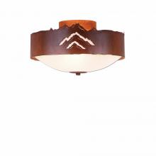  A47841FC-02 - Ridgemont Close-to-Ceiling Medium - Mountain - Frosted Glass Bowl - Rust Patina Finish