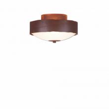  A47901FC-02 - Ridgemont Close-to-Ceiling Small - Rustic Plain - Frosted Glass Bowl - Rust Patina Finish