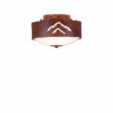  A47941FC-02 - Ridgemont Close-to-Ceiling Small - Mountain - Frosted Glass Bowl - Rust Patina Finish