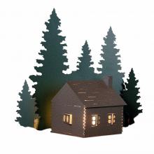 Avalanche Ranch Lighting A52024-74 - Cozy Log Cabin Exterior - Forest/Cedar Green-Rustic Brown Base Finish