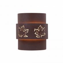  A56106-27 - Northridge Sconce Small - Maple Cutout - Rustic Brown Finish