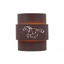  A56159-27 - Northridge Sconce Small - Horse Cutout - Rustic Brown Finish