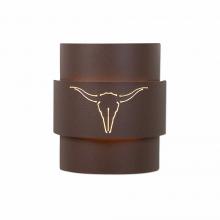  A56188-27 - Northridge Sconce Small - Longhorn Cutout - Rustic Brown Finish