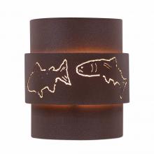  A56262-27 - Northridge Sconce Large - Fish Cutout - Rustic Brown Finish