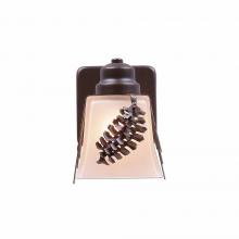  A57140TS-28 - Woodland Sconce - Spruce Cone - Tea Stain Glass Bowl - Dark Bronze Metallic Finish