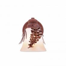  A58540TT-02 - Sienna Sconce - Spruce Cone - Two-Toned Amber Cream Bell Glass - Rust Patina Finish