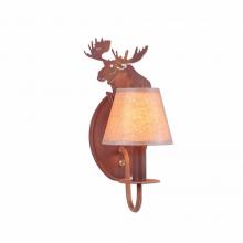  H13122KR-02 - Diablo Sconce - Alaska Moose - Waxed Kraft Lampshade - Rust Patina Finish